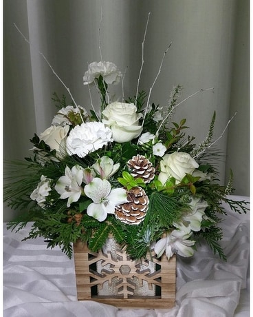 Winter Snowflake Bouquet Flower Arrangement