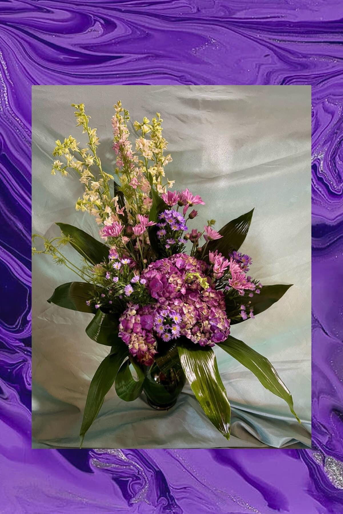 Hydrangea, Larkspur