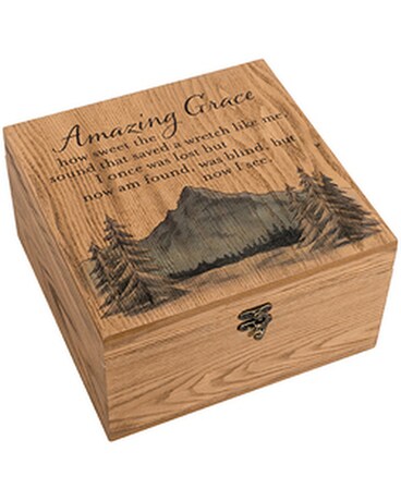 CARSON AMAZING GRACE MEDIUM  WOODEN BOX Flower Arrangement
