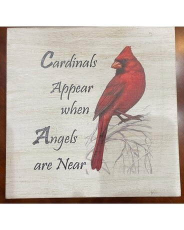 CARDINAL LARGE WOODEN BOX Flower Arrangement