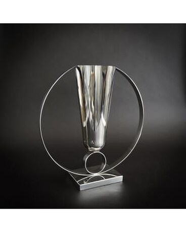 SS Cup Pillar Holder Flower Arrangement