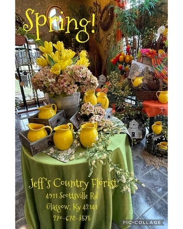 Yellow Pitcher Flower Arrangement