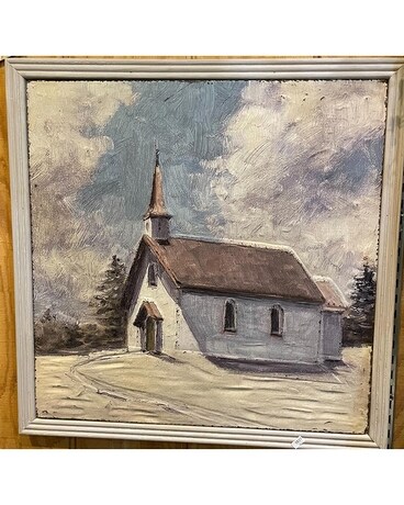CHURCH PRINT Flower Arrangement