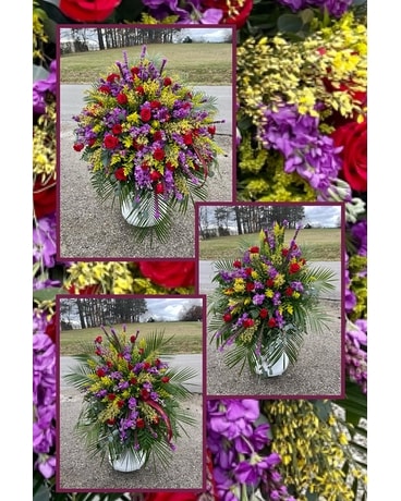 MIXED RED ROSES Flower Arrangement