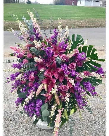 LAVENDER RADIANCE Funeral Casket Spray Flowers