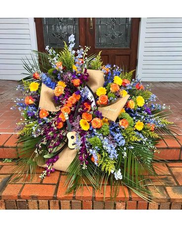Orange Roses, Yellow Gerberas Flower Arrangement