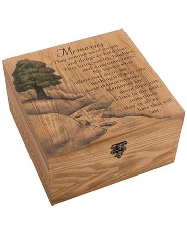 CARSON MEMORIES LARGE WOODEN BOX Flower Arrangement