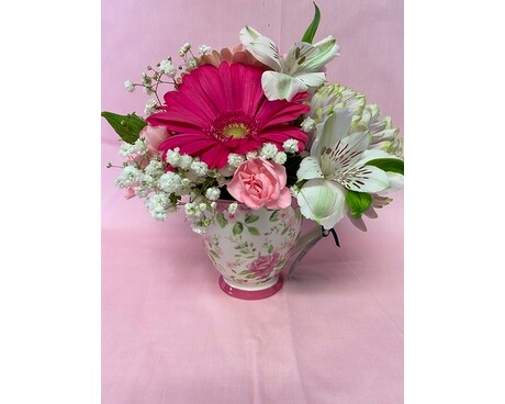 Cup of Spring Flower Arrangement
