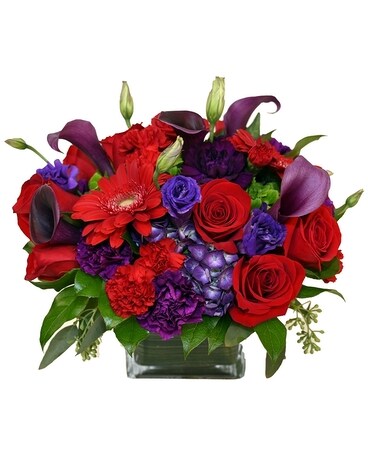 Rubies & Amethyst Flower Arrangement