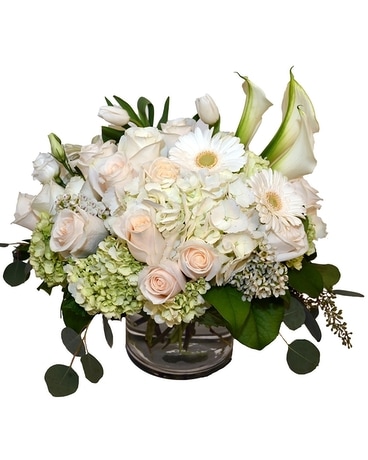 White Embrace Flower Arrangement