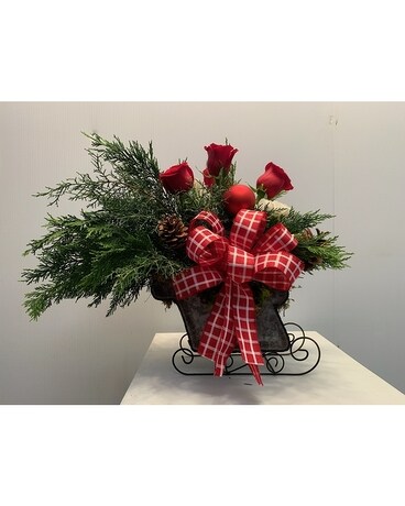 The Sleigh Flower Arrangement
