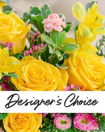 Designers Choice - Yellows and Whites Flower Arrangement