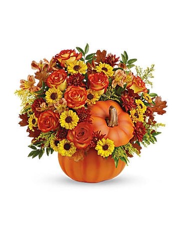 Teleflora's Warm Fall Wishes Flower Arrangement