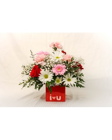 I Heart You Flower Arrangement