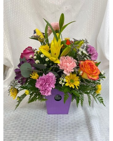 Birdhouse Flower Arrangement
