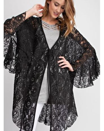 Cypress Lace Kimono Cardigan Flower Arrangement