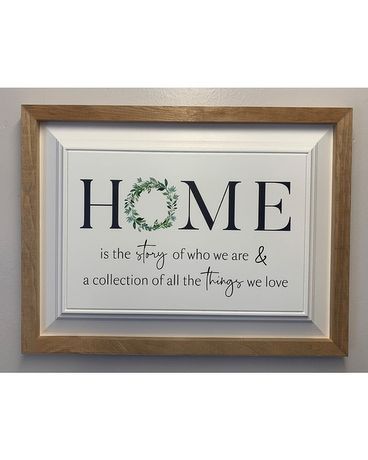 Framed Home Print Flower Arrangement