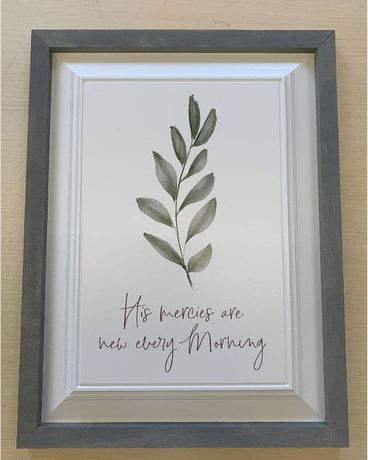 His Mercies Framed Print Flower Arrangement
