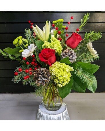 Merry Berry Christmas Flower Arrangement