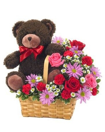 Love You Beary Much Flower Arrangement