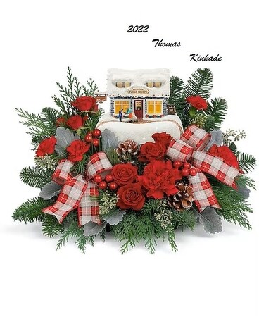 NEW 2022 -Thomas Kinkade's Festive Fudge Centerpiece