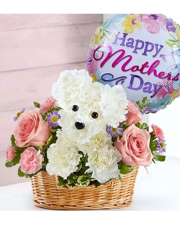 Floral Pup Flower Arrangement