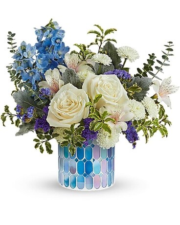 Soft Blue Flower Arrangement
