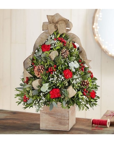 Cozy Cabin Tree Flower Arrangement