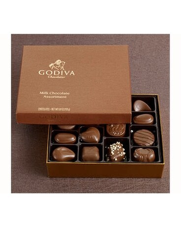 Milk Chocolate Gift Box (15 pc.) Flower Arrangement