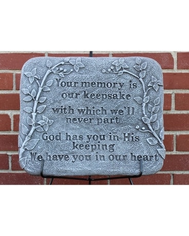 Memory Is a Keepsake with Easel Flower Arrangement