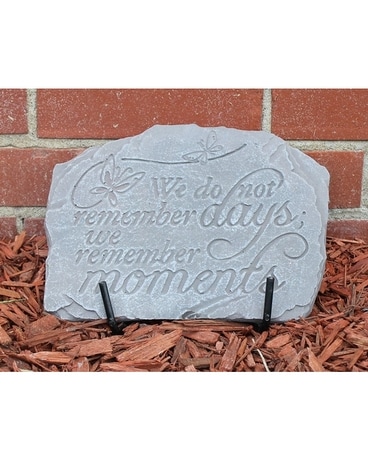Small Stone with Easel Flower Arrangement