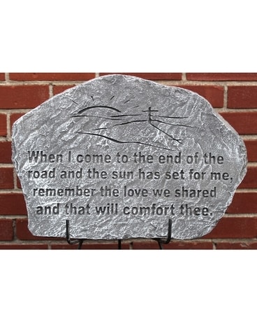 When I Come to the End of the Road Stone with Ease Flower Arrangement