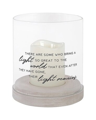 Sympathy Candle Flower Arrangement
