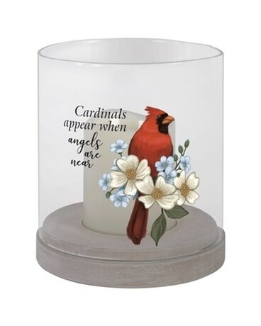 Cardinal Lantern Large Flower Arrangement
