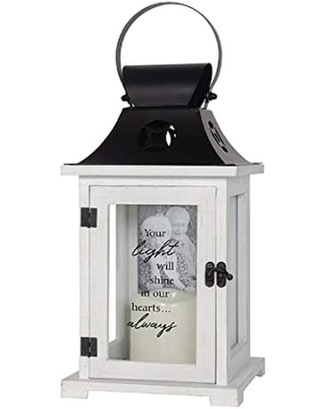 Photo Lantern Flower Arrangement