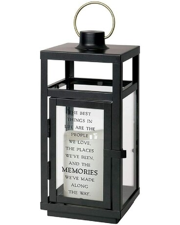 Metal Lantern Flower Arrangement
