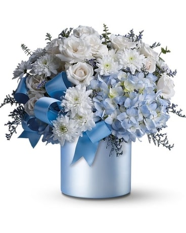 Baby Blue Bouquet Flower Arrangement