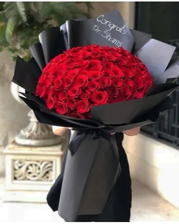 Radiant & Luxury Red Roses Bouquet Flower Arrangement
