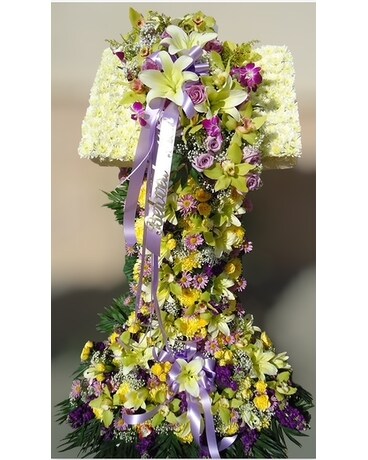 Bible Funeral Tribute 004 Flower Arrangement