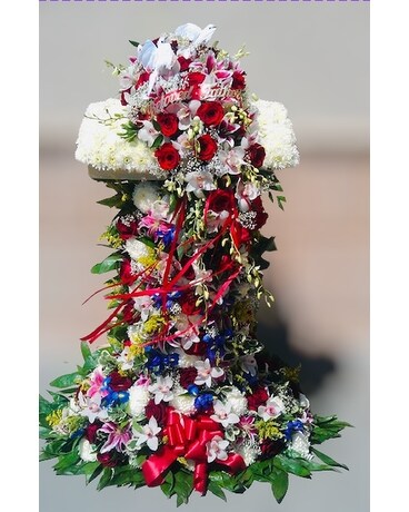 Bible Funeral Tribute 003 Flower Arrangement