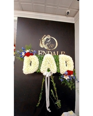 Custom Dad Standing Spray Sign 1 Flower Arrangement
