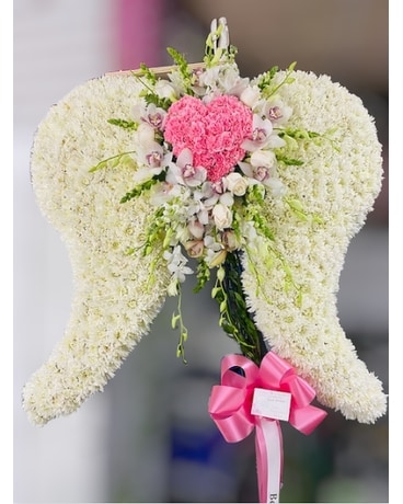 Beloved Angel Wings Flower Arrangement