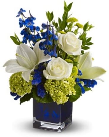 Serenade In Blue Flower Arrangement