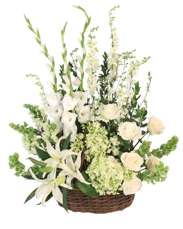 PRISTINE MOURNING ARRANGEMENT Flower Arrangement