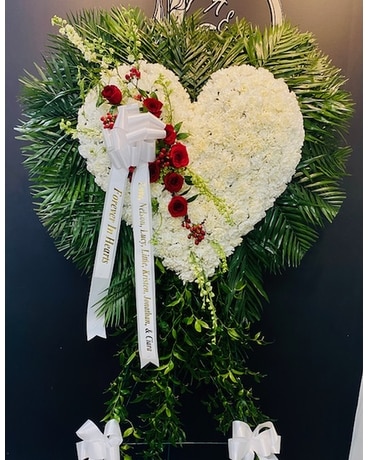 Custom Heart Spray Flower Arrangement