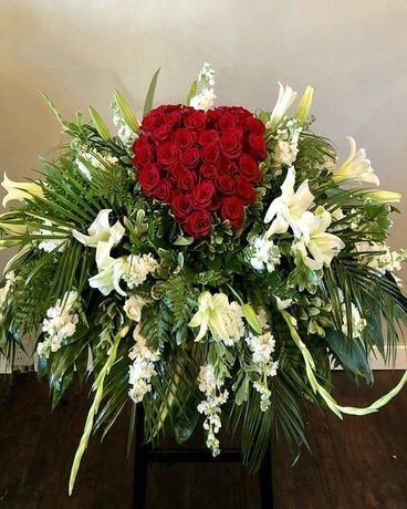 Forever In My Heart Casket Spray Funeral Casket Spray Flowers