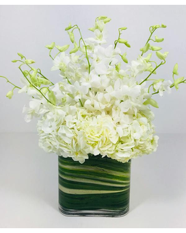Pure Ivory Symphony Flower Arrangement