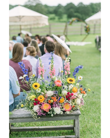 Pew Arrangement Wedding Arrangement
