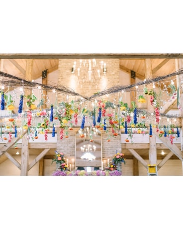 Suspended Flower Garden Wedding Arrangement