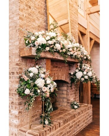 Mantle Arrangement Wedding Arrangement